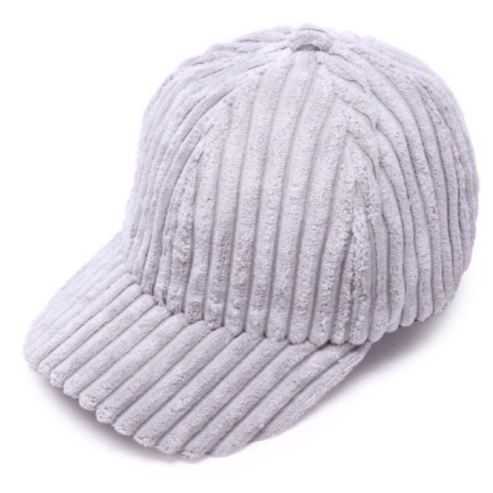 Ribbed Velvet Baseball Hat